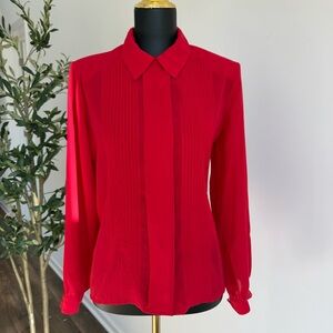 Elegant Red Women's Blouse